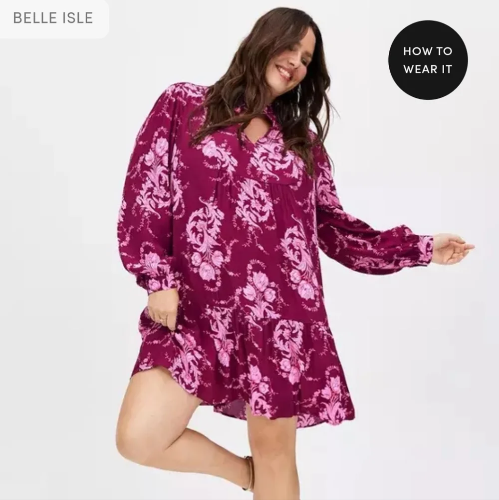 Belle Isle Ruffle Collar Drop Waist Dress By Torrid Size 4X BNWT - Picture 1 of 8